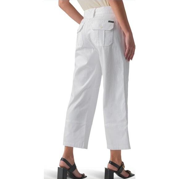 SANCTUARY Pants Size 2X / Size XXL NEW White Ivory Reissue 90s Sash Crop Pant - Picture 2 of 9